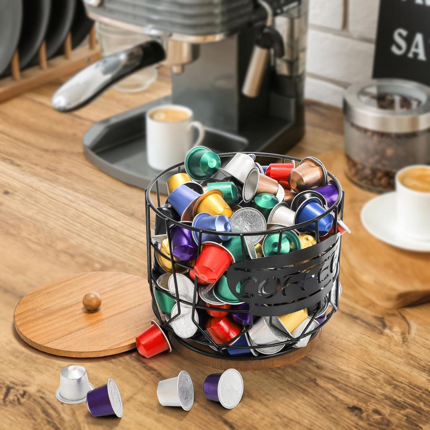 Juego de 2 Soportes para Cápsulas de Café Yarlung con Tapa