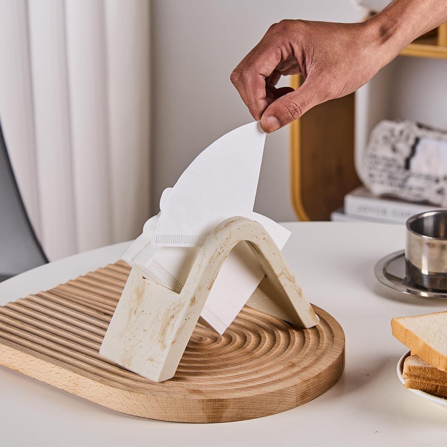 Soporte para Filtros de Café HOLOLA Beige Tamaño 4 Resina