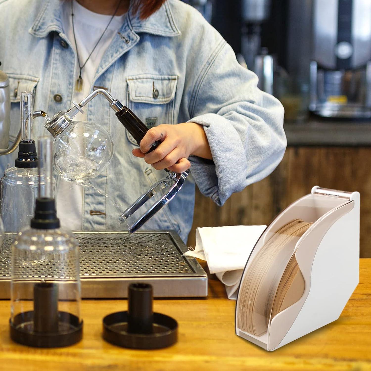 Soporte para Filtros de Café HOMEE, Capacidad 100 Pcs, Blanco