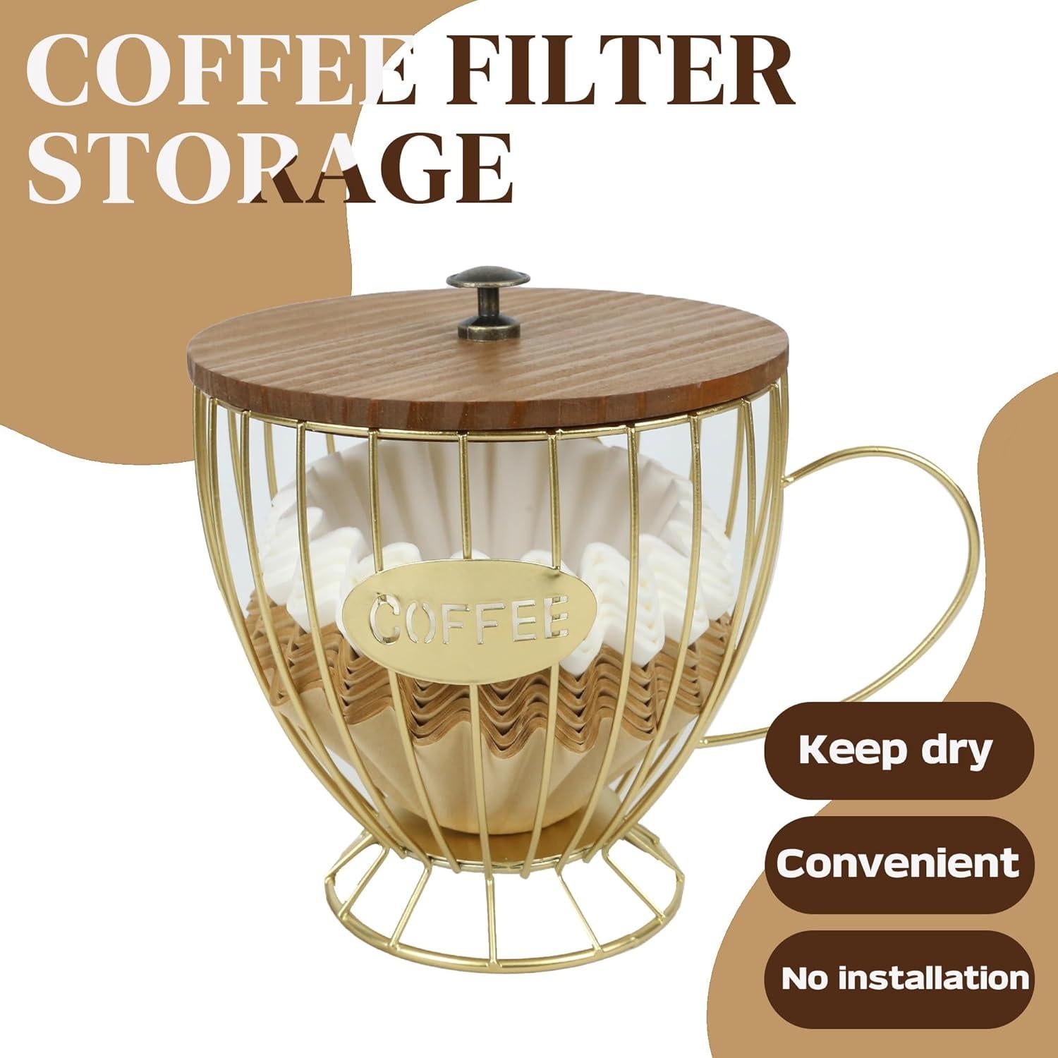 Cesta de Almacenamiento para Filtros de Café PUNNIO CFH-E1 Dorado