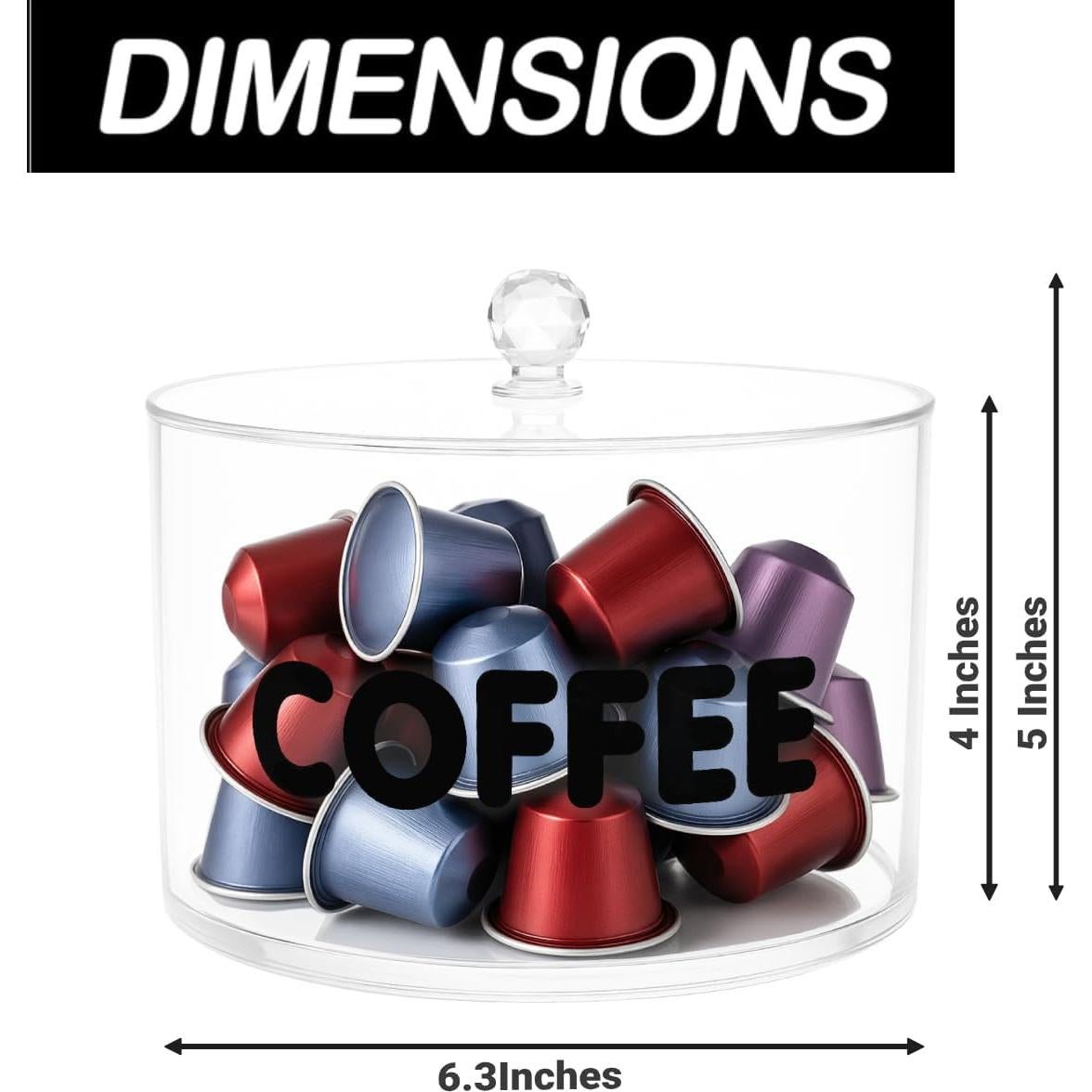 Soporte para cápsulas de café NOKI CPH-000 acrílico transparente