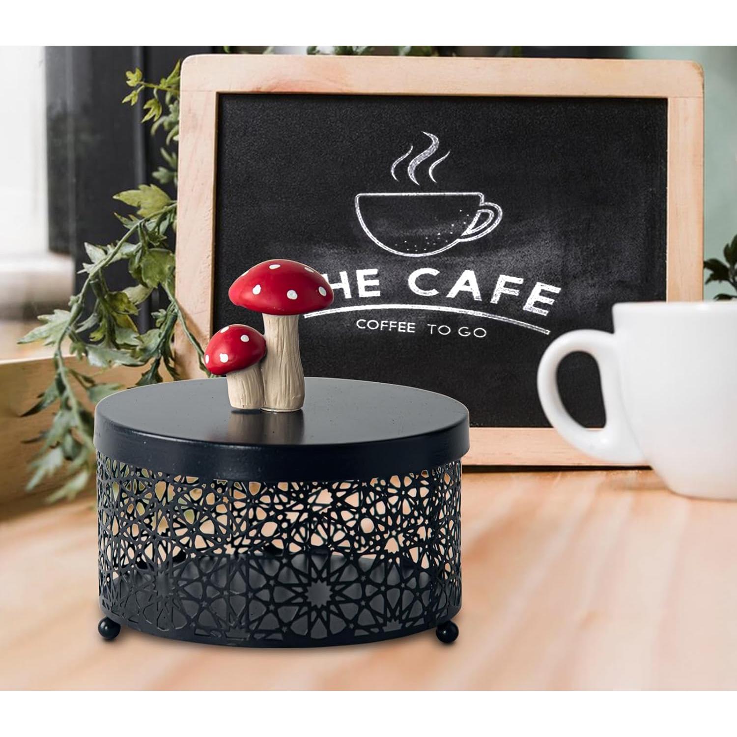 Soporte de Filtros de Café dgudgu - Acero Negro 16.7x17x12.5 cm