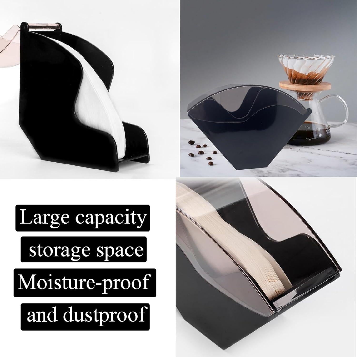 Soporte para Filtros de Café MIAO JIN con Tapa a Prueba de Polvo