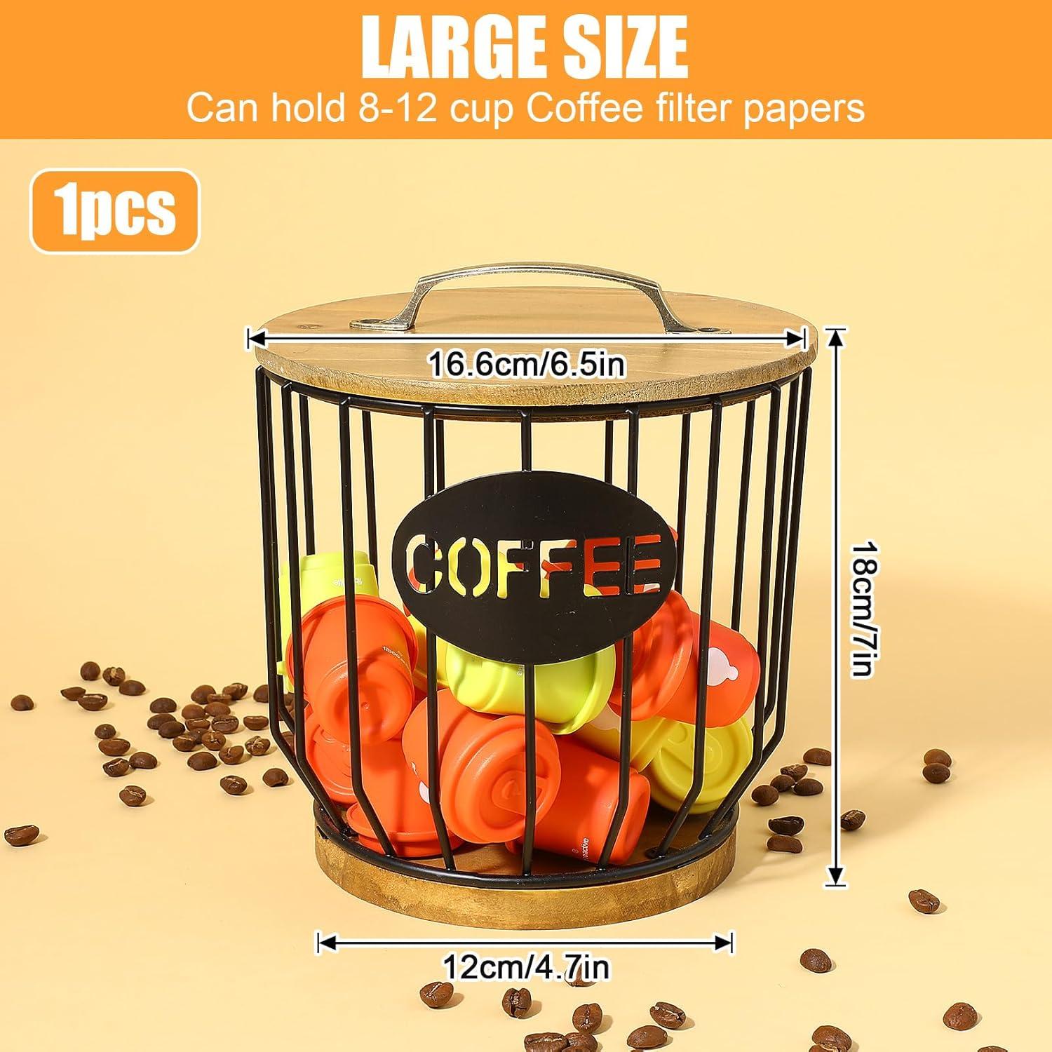 Soporte para Filtros de Café Yuanan con Tapa de Madera 16.5x18 cm