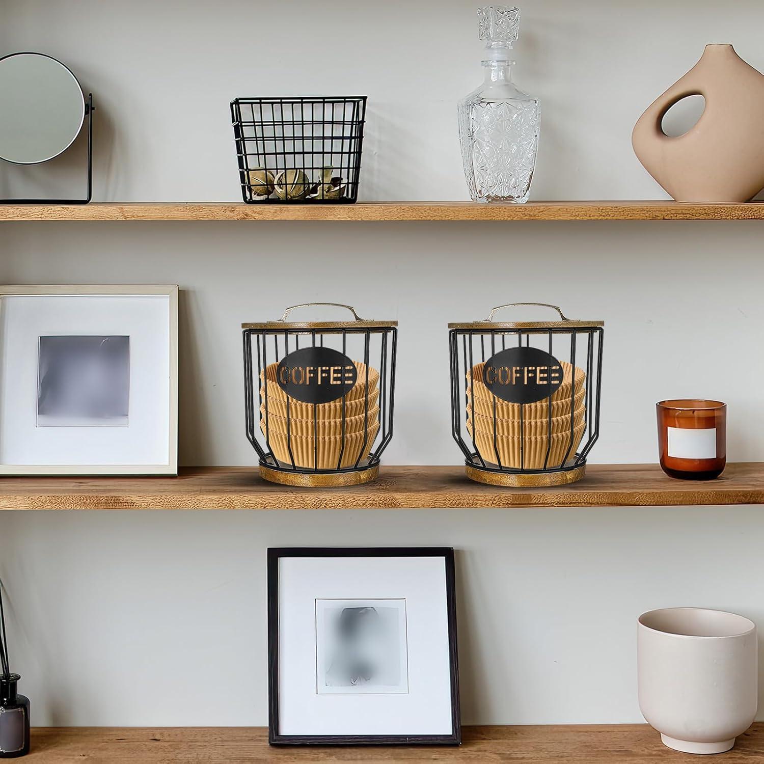 Soporte para Filtros de Café Yuanan con Tapa de Madera 16.5x18 cm