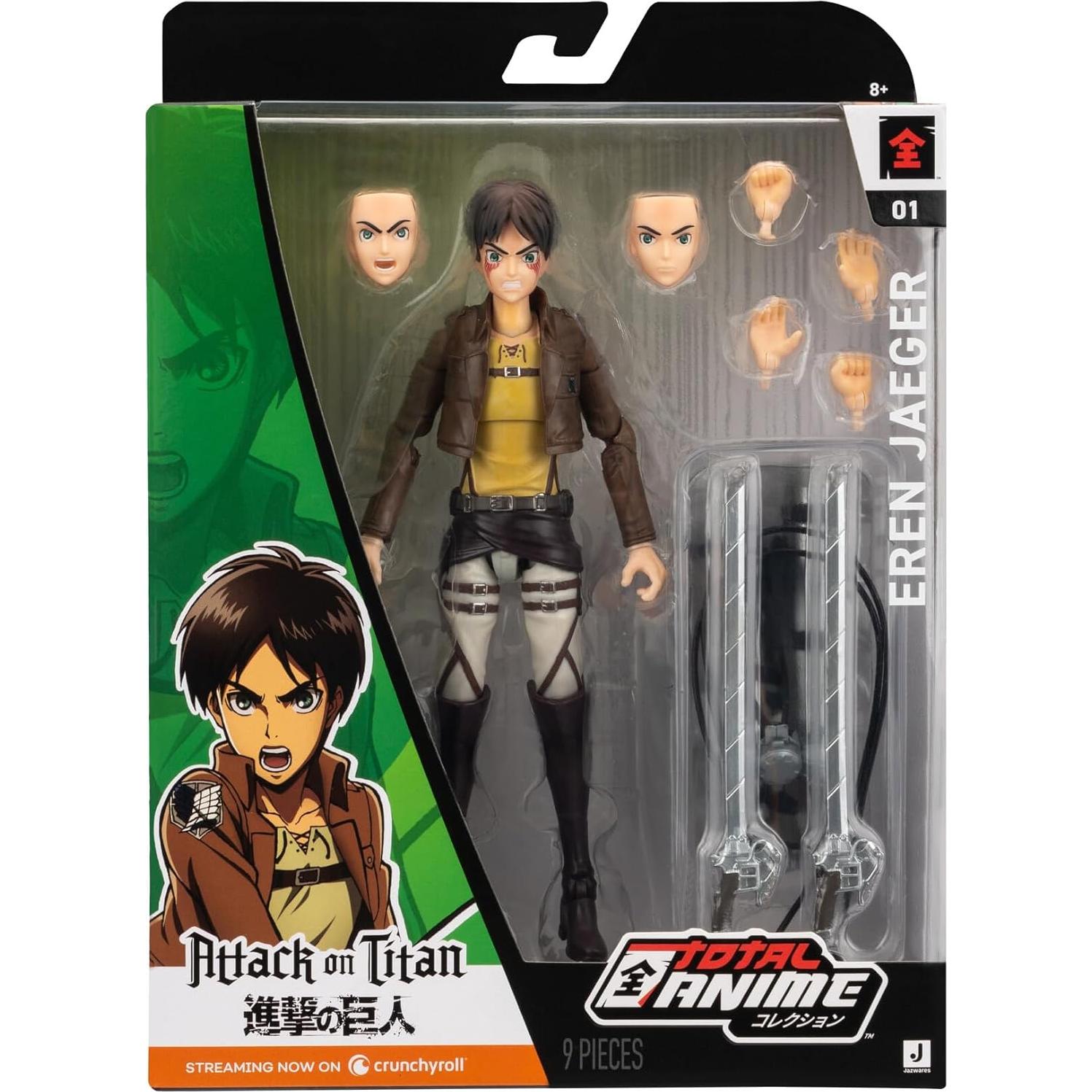 Figura Eren Jaeger Total Anime 16.5 cm con accesorios