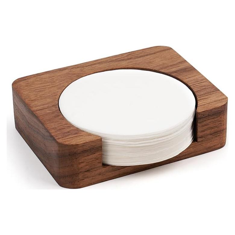 Soporte de Filtro de Café Watchget de Madera de Nogal 63mm
