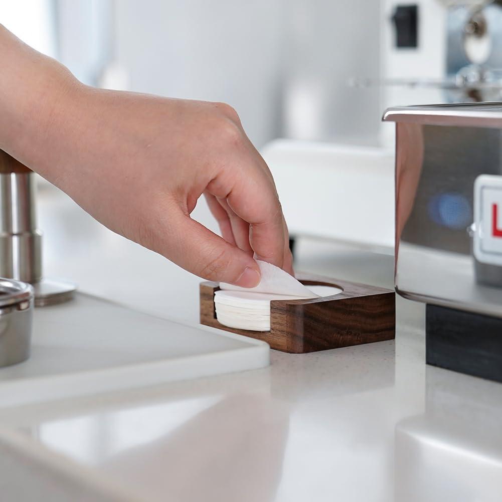 Soporte de Filtro de Café Watchget de Madera de Nogal 63mm