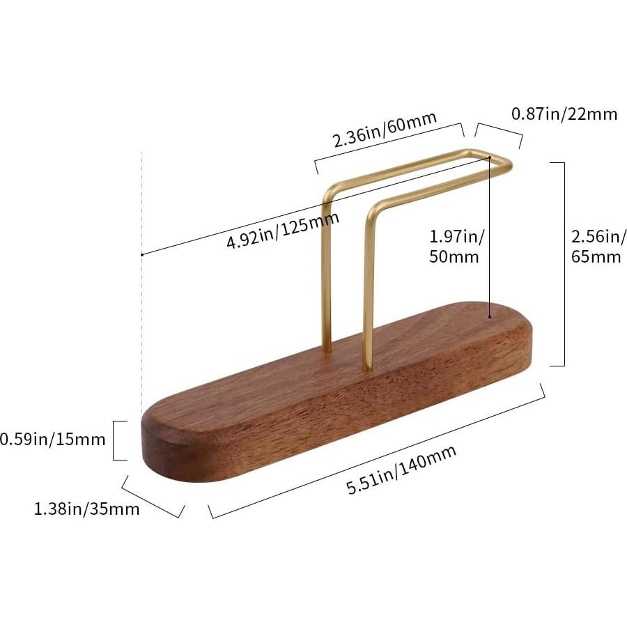 Soporte de Filtro de Café en Cono Watchget - Nogal y Latón