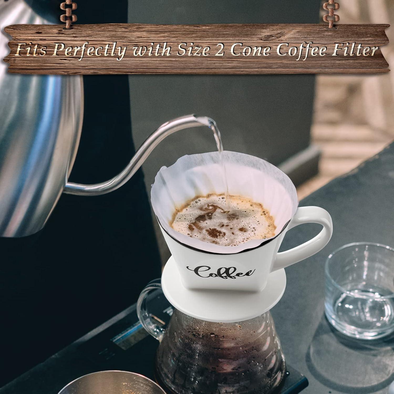 Cafetera de Goteo Manual DAYYET de Cerámica Blanca 0.54 kg