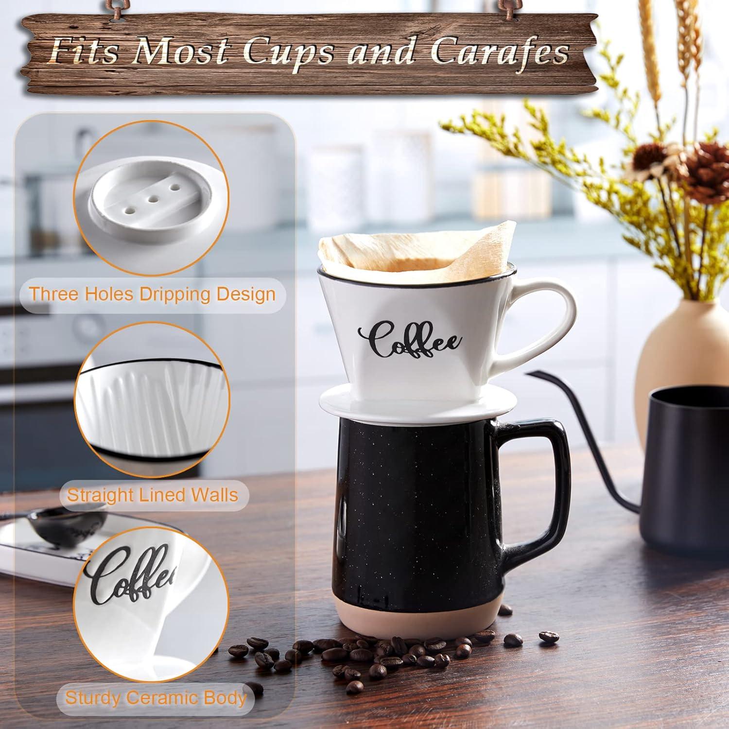 Cafetera de Goteo Manual DAYYET de Cerámica Blanca 0.54 kg