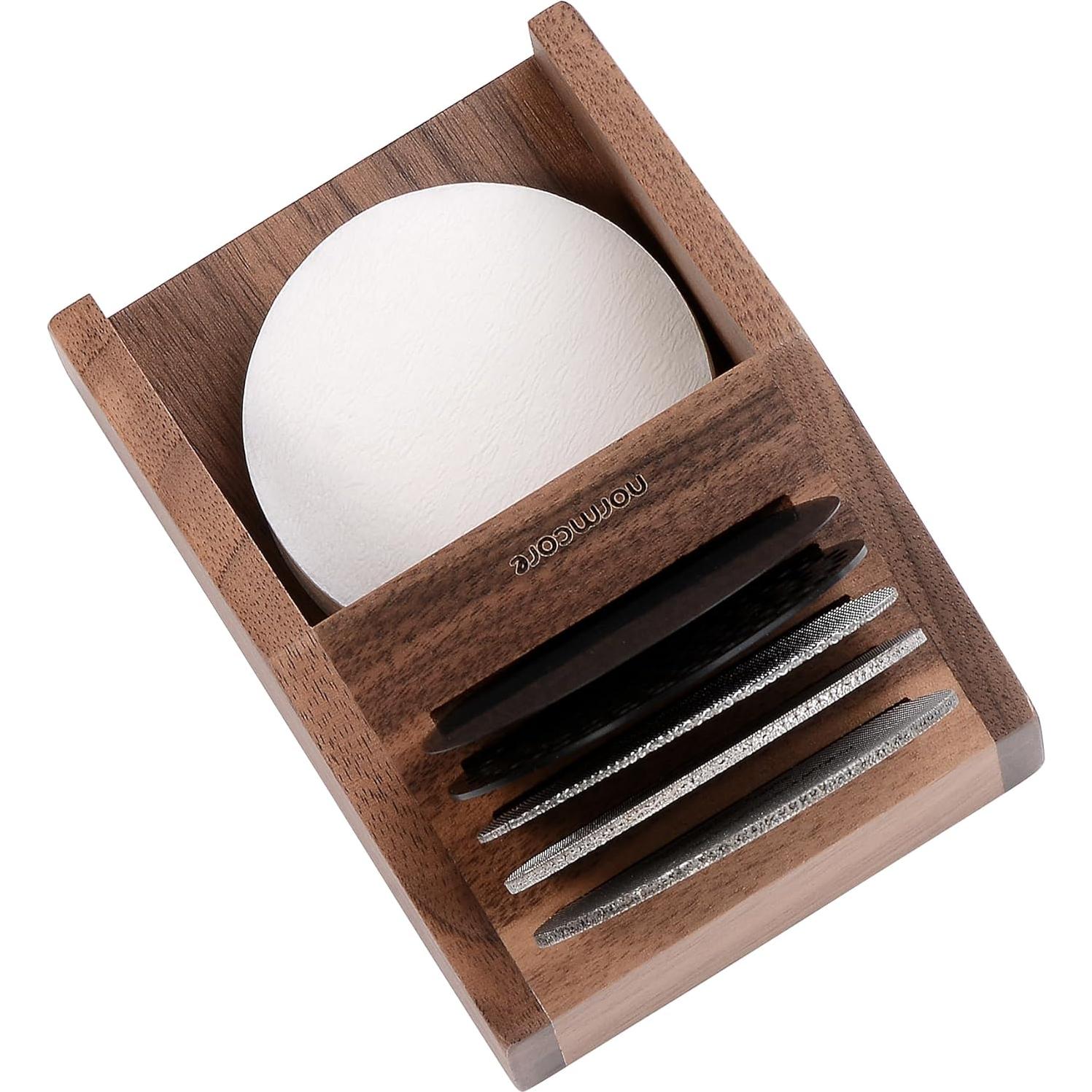 Soporte Organizador de Filtros de Espresso Normcore - Madera de Nogal