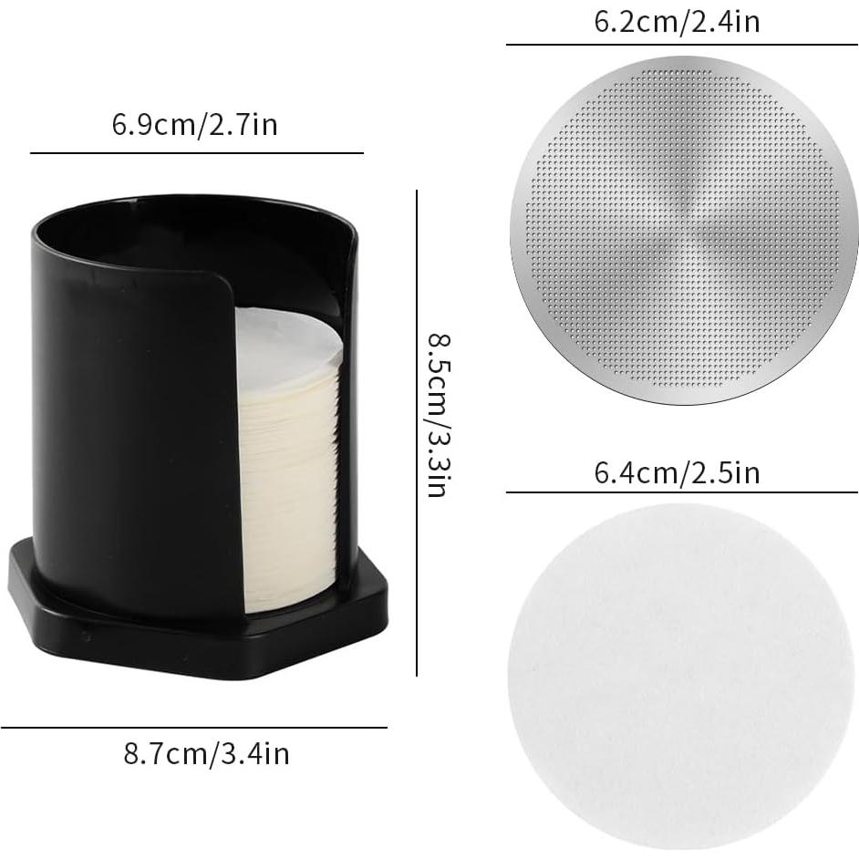 Soporte de Filtros de Café CAFEMASY con 742 Filtros de Papel