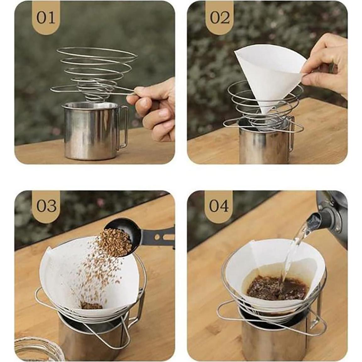 Soporte de Filtro de Café Plegable MERMOO YILAN Acero Inoxidable