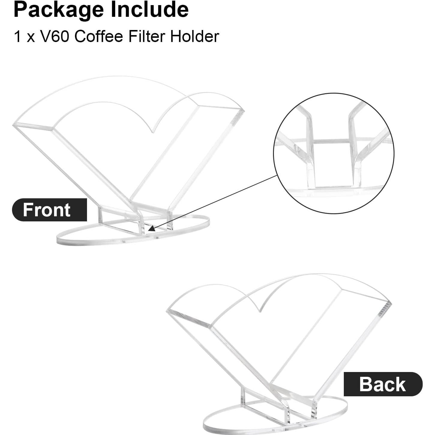 Soporte para Filtros de Café V60 Kamehame Acrílico Transparente