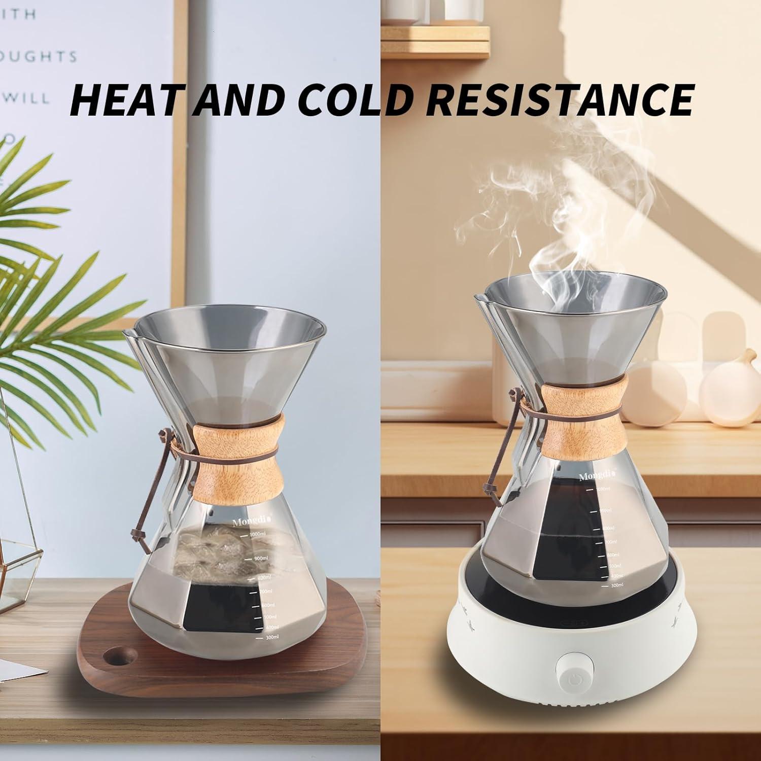 Cafetera de Goteo Mongdio 1000ml con Filtro Acero Inoxidable