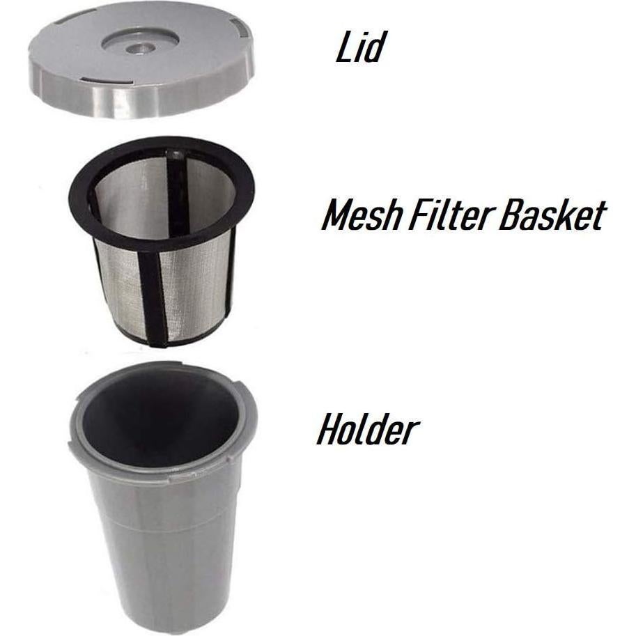 Juego de Soporte y Filtro de Café Reutilizable PureWater 3 Piezas