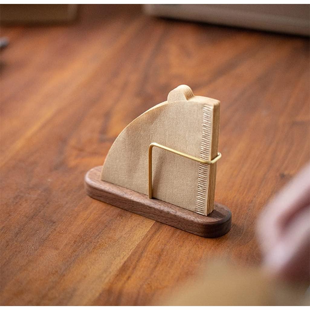 Soporte de Filtro de Café de Madera AXUYU - Organizador para Filtros #01, #02, V60