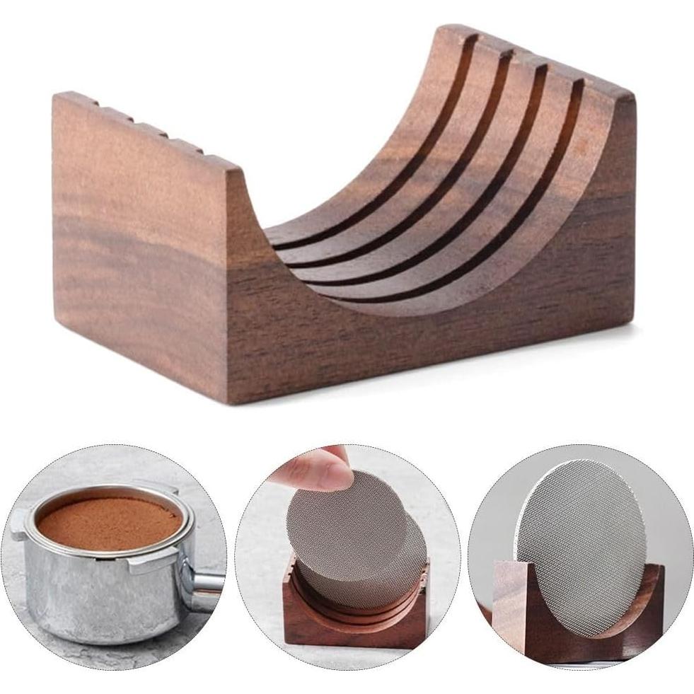 Filtro de Café Reutilizable Hobbyme con Soporte de Madera de Nogal