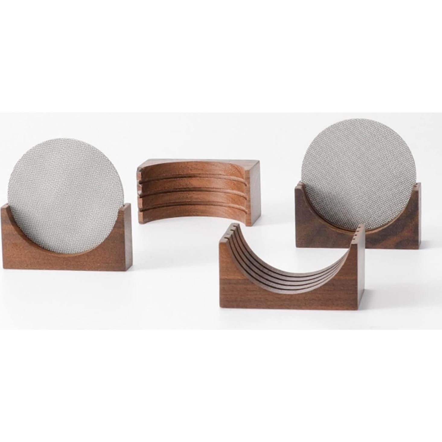 Filtro Reutilizable para Espresso WsjiaboFux con Soporte de Nogal