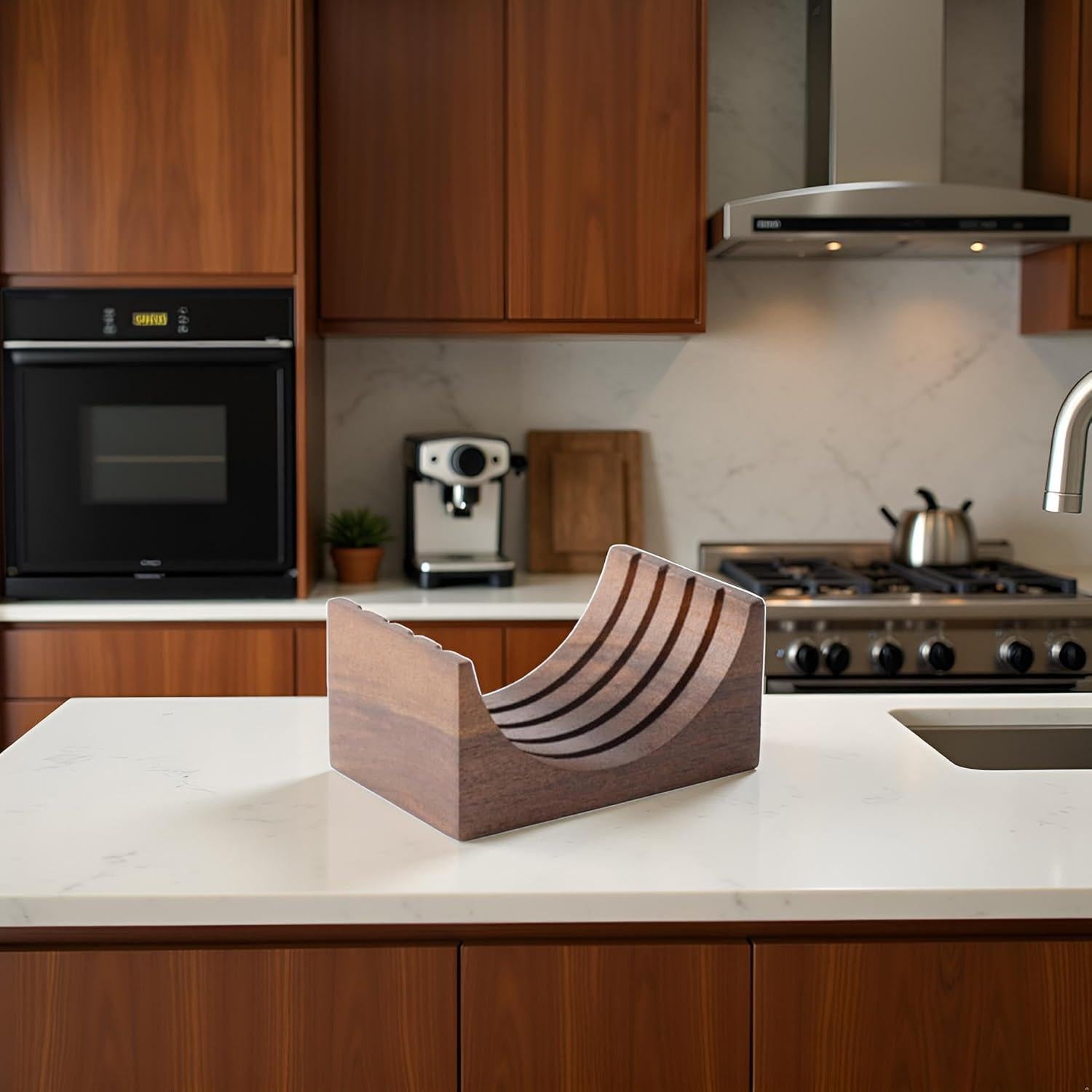 Filtro Reutilizable para Espresso WsjiaboFux con Soporte de Nogal