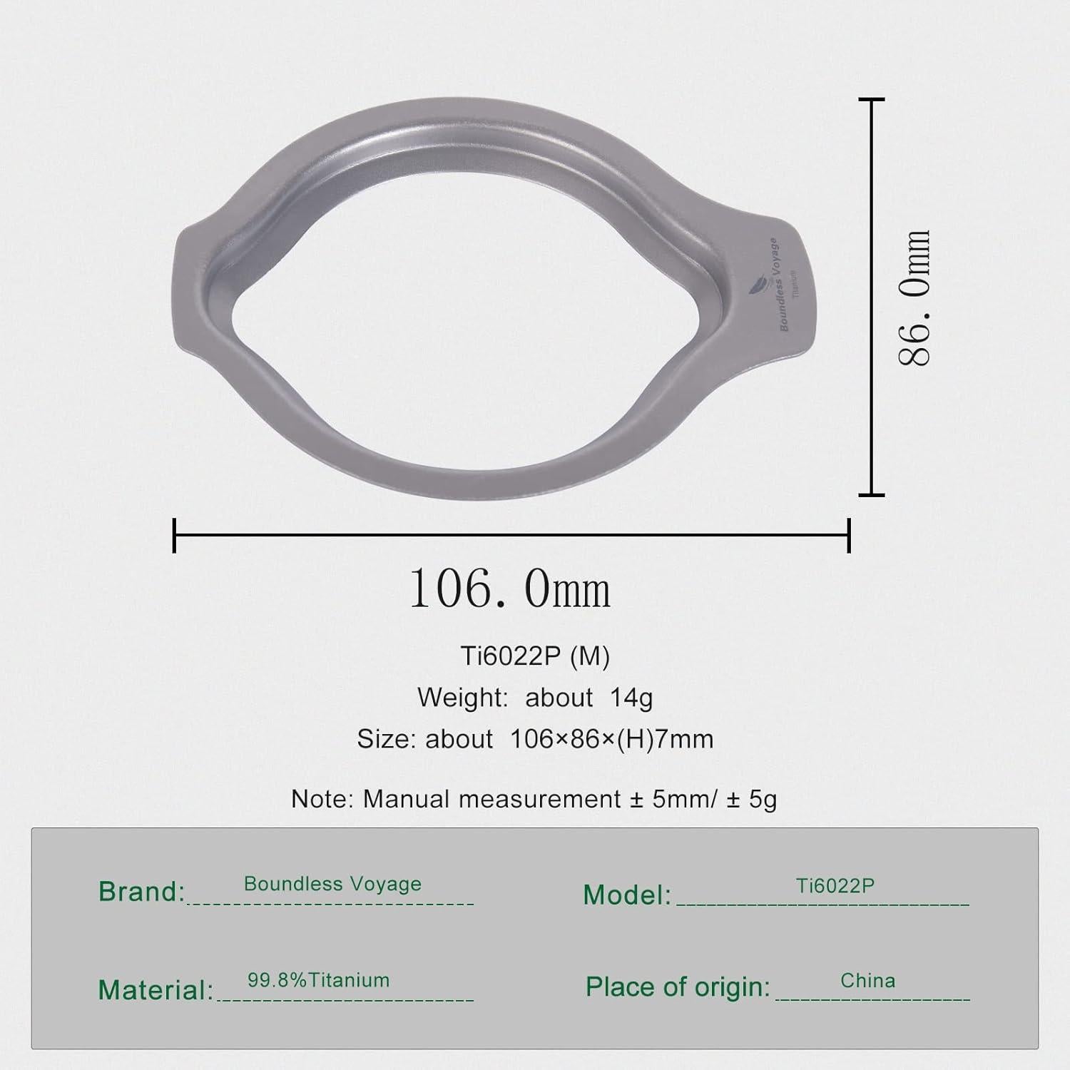 Soporte de Filtro de Café Titanio Boundless Voyage M 106x87mm