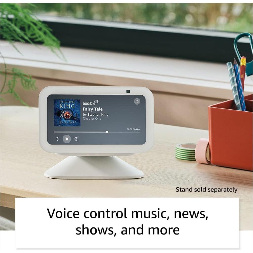 Echo Show 5 (newest model), Smart display with Alexa+ Early Access, 2x the bass and clearer sound, Charcoal