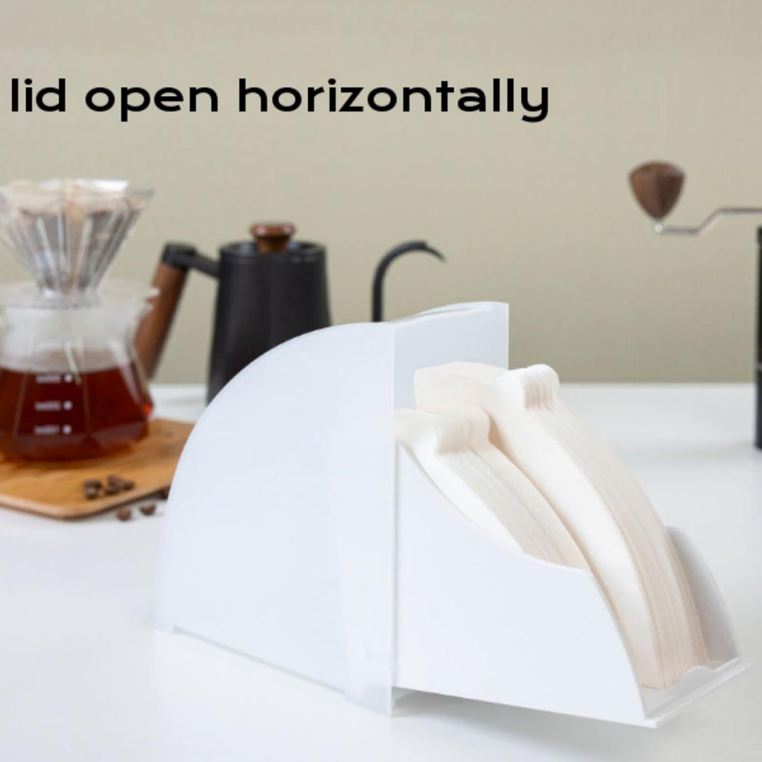 Soporte de Filtro de Café en Cono IZKOOKE Blanco Organizador