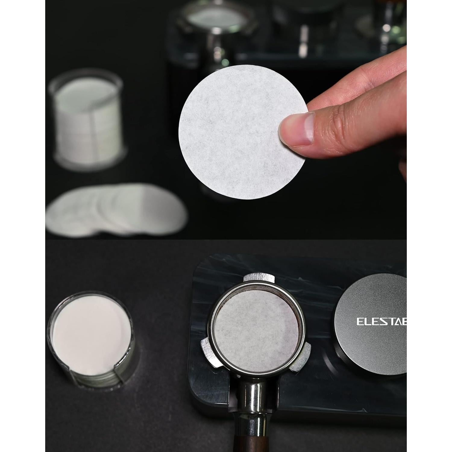 Filtros de Papel para Espresso 54mm ELESTAB 300 Unidades