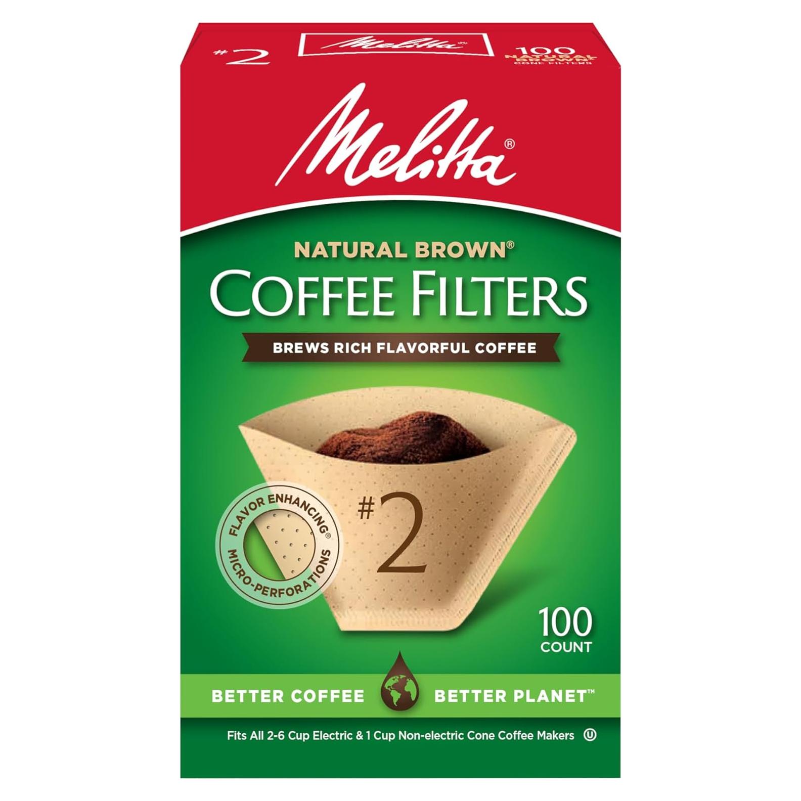 Filtro de Café Melitta BRWN NO2 Cono Papel 1 Unidad