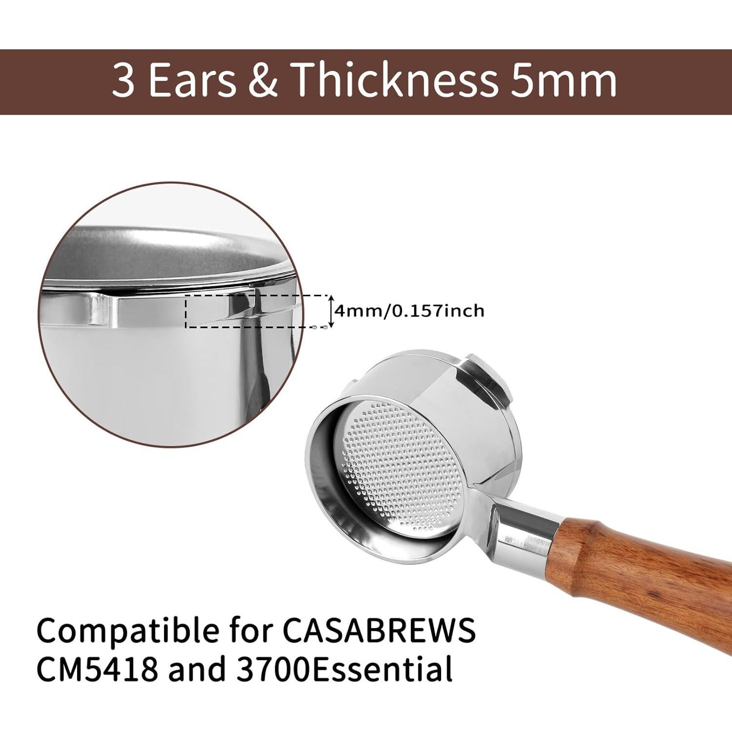 Portafiltro Sin Fondo 51mm Fogkay para Espresso y Cappuccino