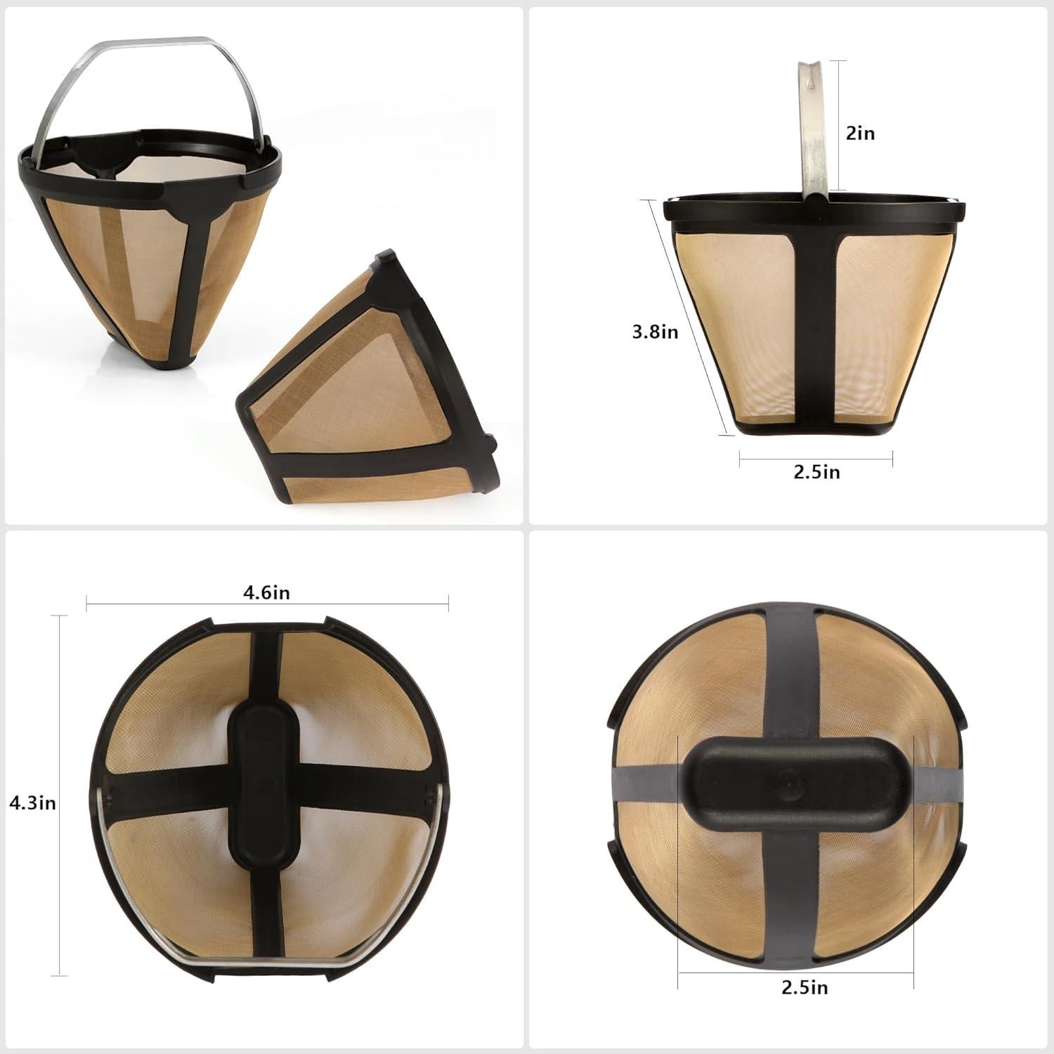 Soporte de Filtro y Filtro Dorado para Cafetera Ninja 12 Tazas