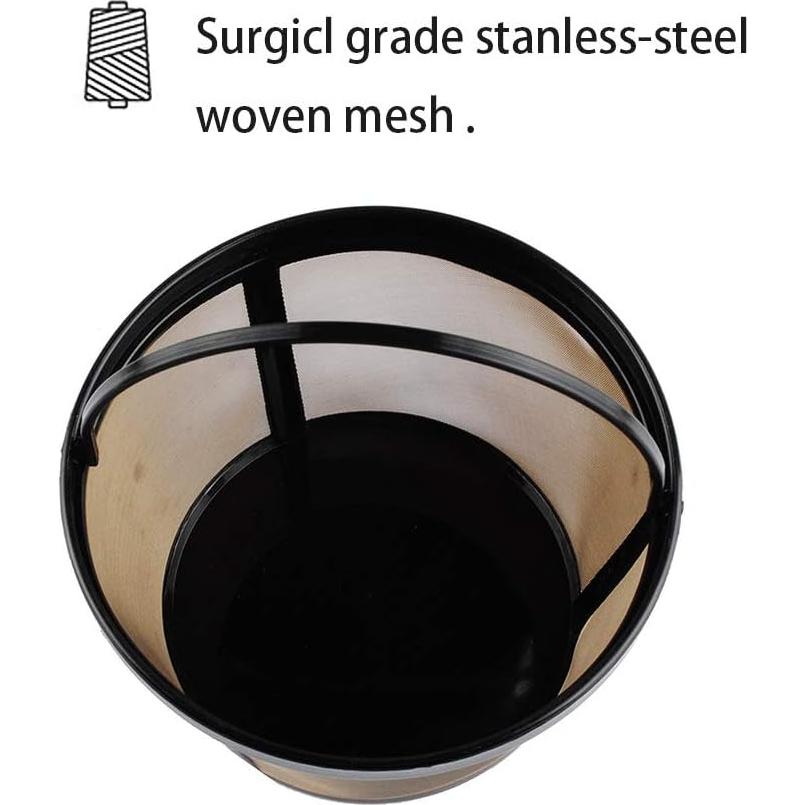 Filtro de café permanente MagiDeal para cafeteras Mr. Coffee 10-12 tazas