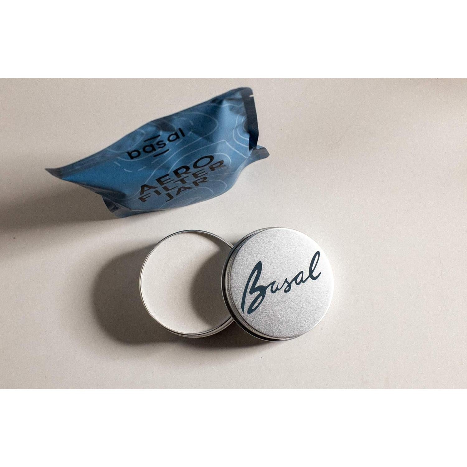 Tarro de Filtros Aero Basal para AeroPress - Aluminio Cepillado