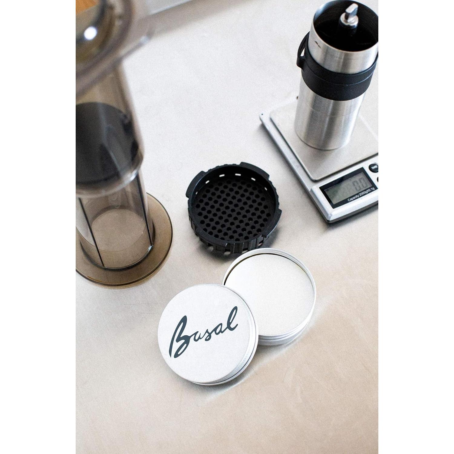Tarro de Filtros Aero Basal para AeroPress - Aluminio Cepillado
