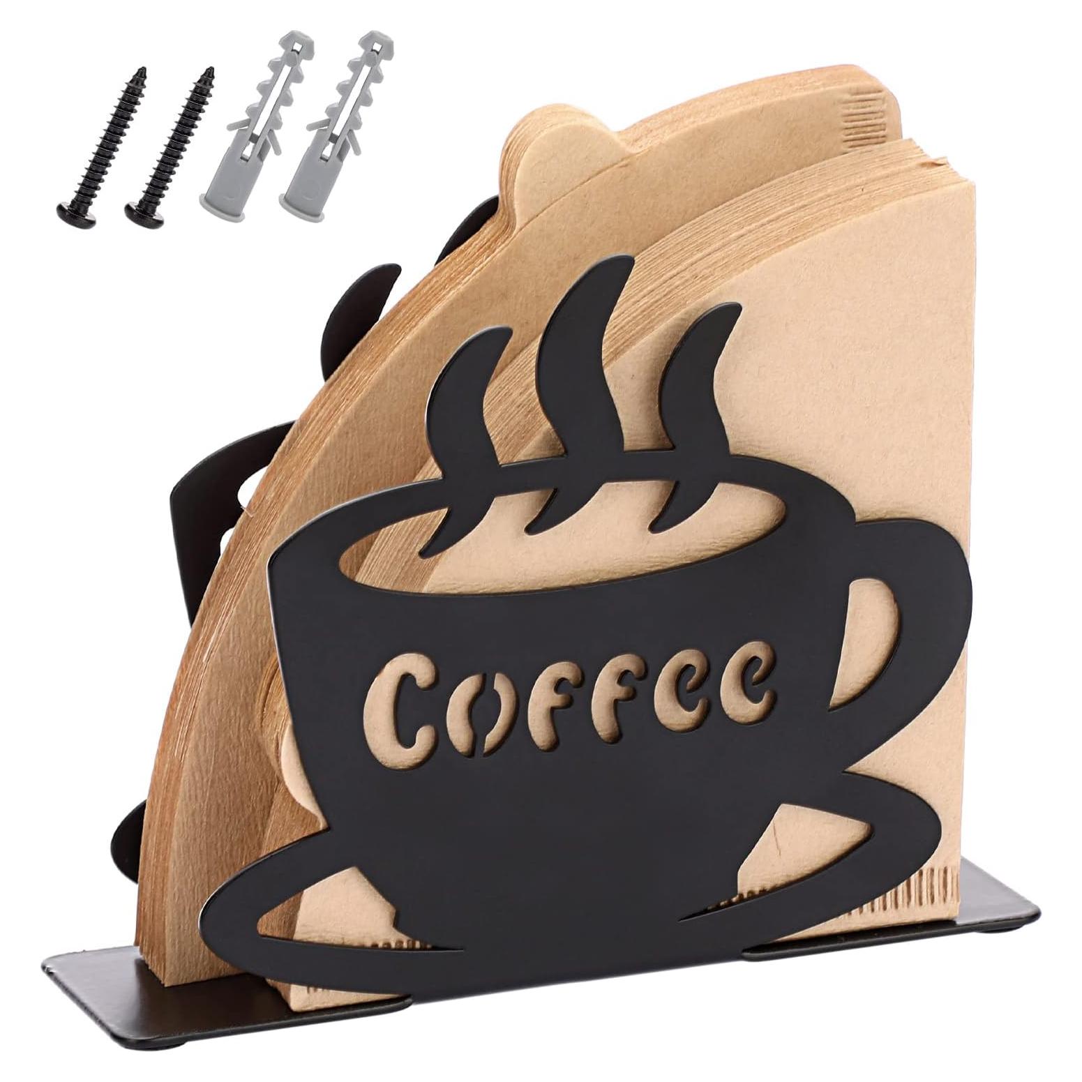 Soporte de Filtros de Café ELLDOO de Metal Montado en Pared