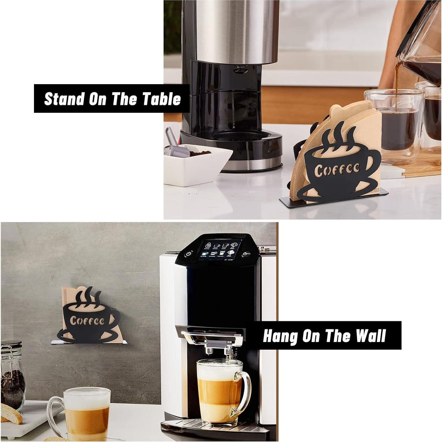 Soporte de Filtros de Café ELLDOO de Metal Montado en Pared