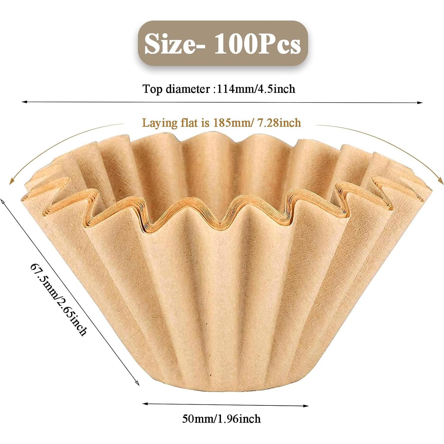 Filtros de café MUCXNIIY 100 unidades sin blanquear 2-5 tazas