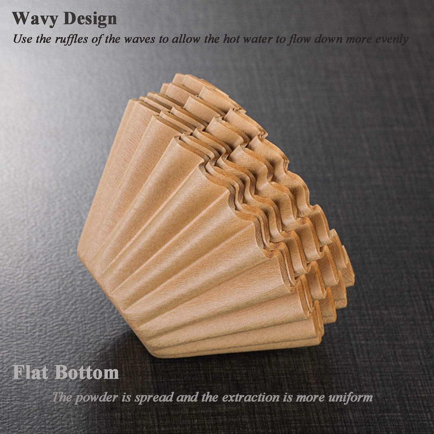 Filtros de café MUCXNIIY 100 unidades sin blanquear 2-5 tazas