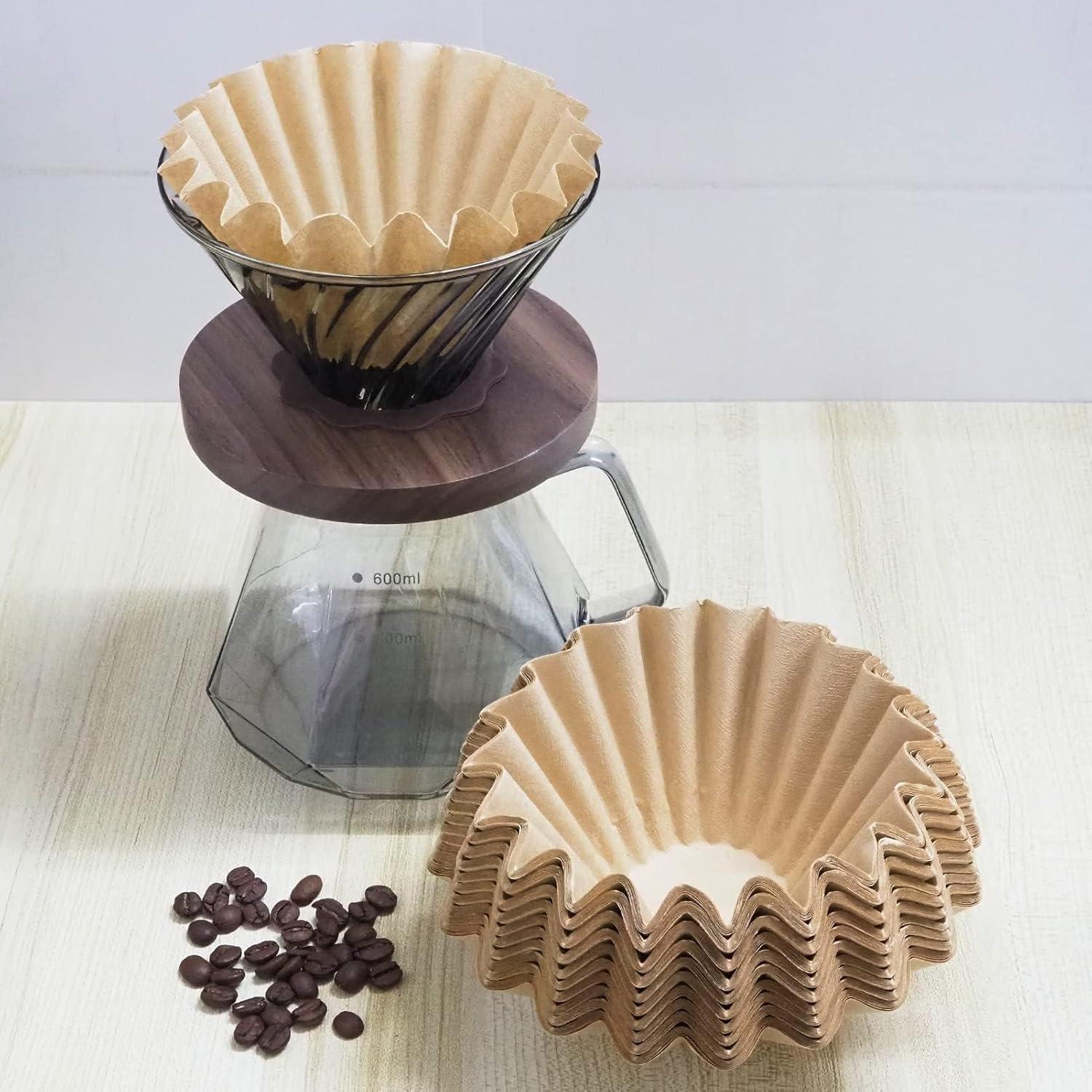 Filtros de café MUCXNIIY 100 unidades sin blanquear 2-5 tazas