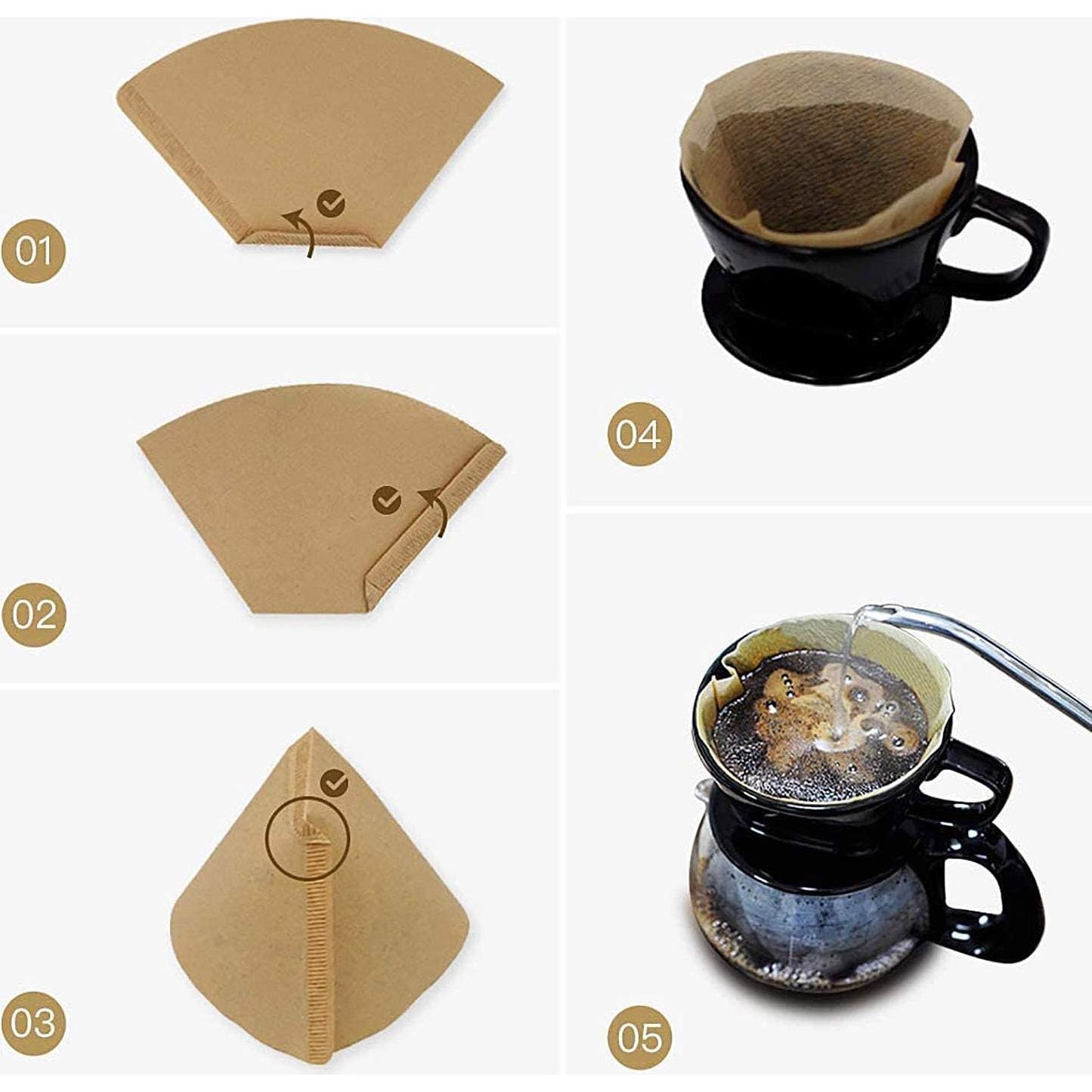 Filtro de Café Cono Irekamons 200 Unidades 8-12 Tazas Papel Natural