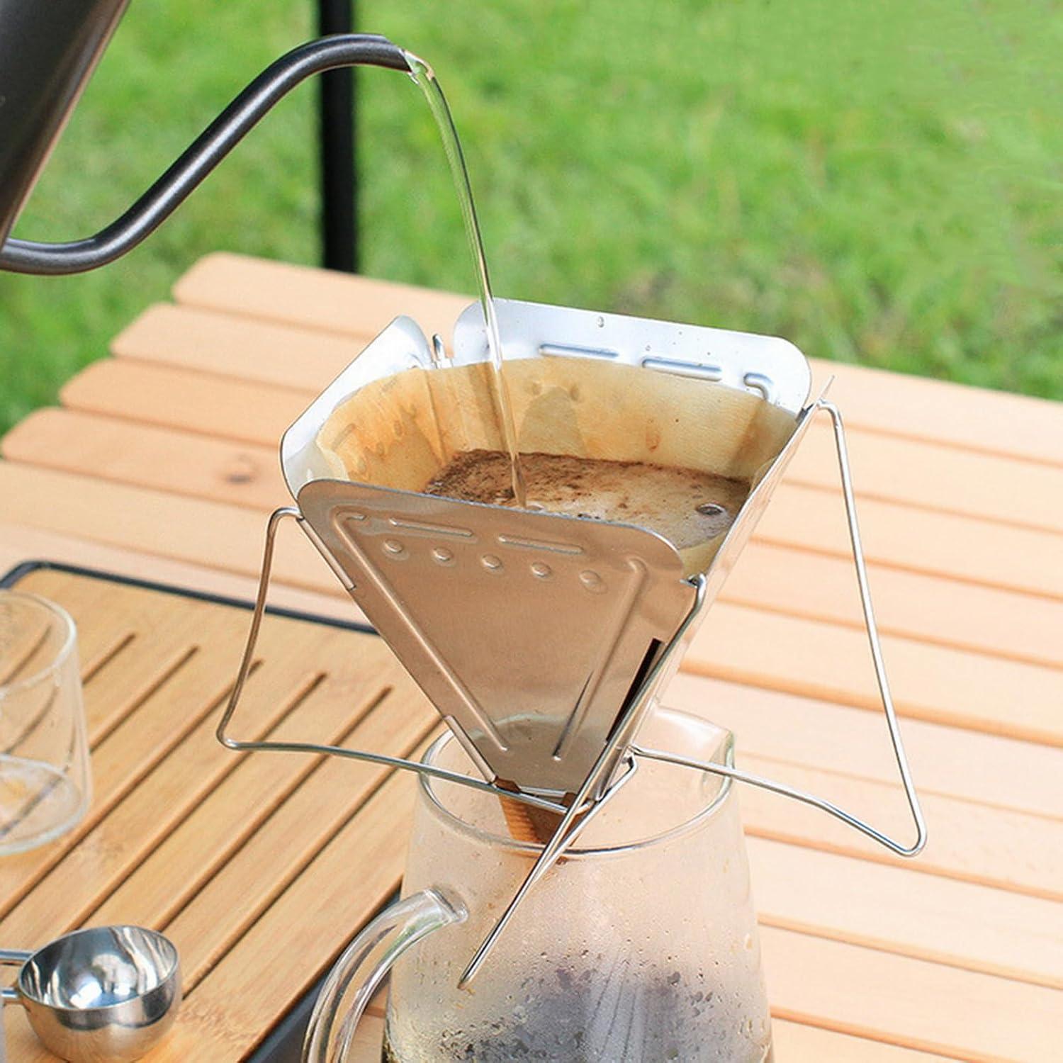 Soporte de Filtro de Café Plegable VANANA Acero Inoxidable 10.16 cm