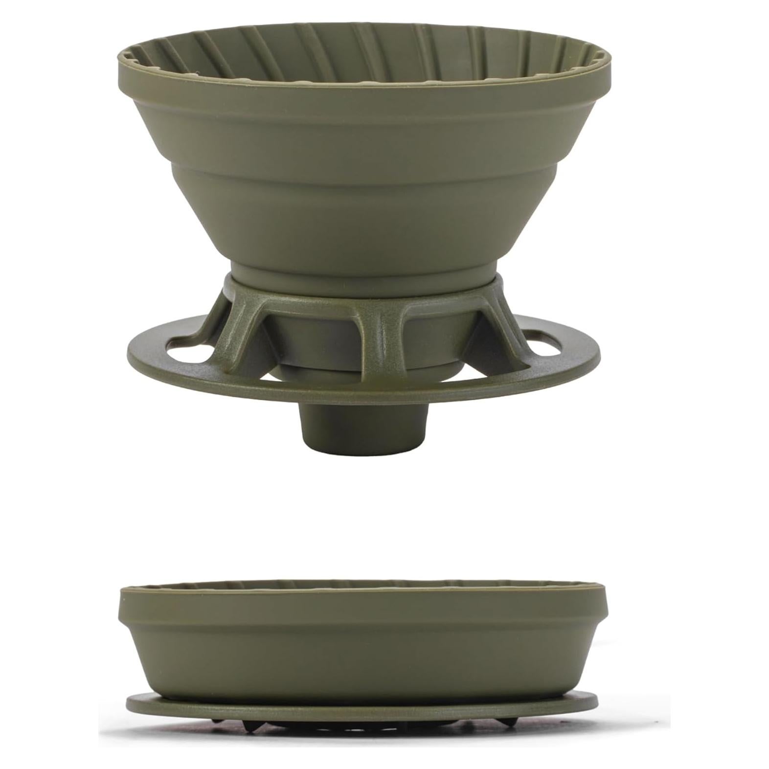 Dripper de café Vandroop plegable de silicona verde 1-2 tazas