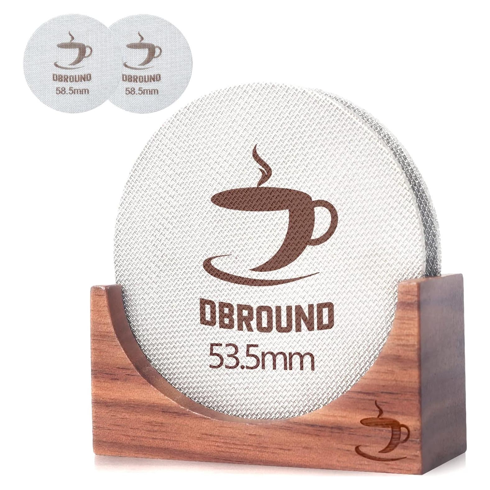 Pantalla de Puck de Espresso Dbround 53.5mm - 2 Piezas con Soporte