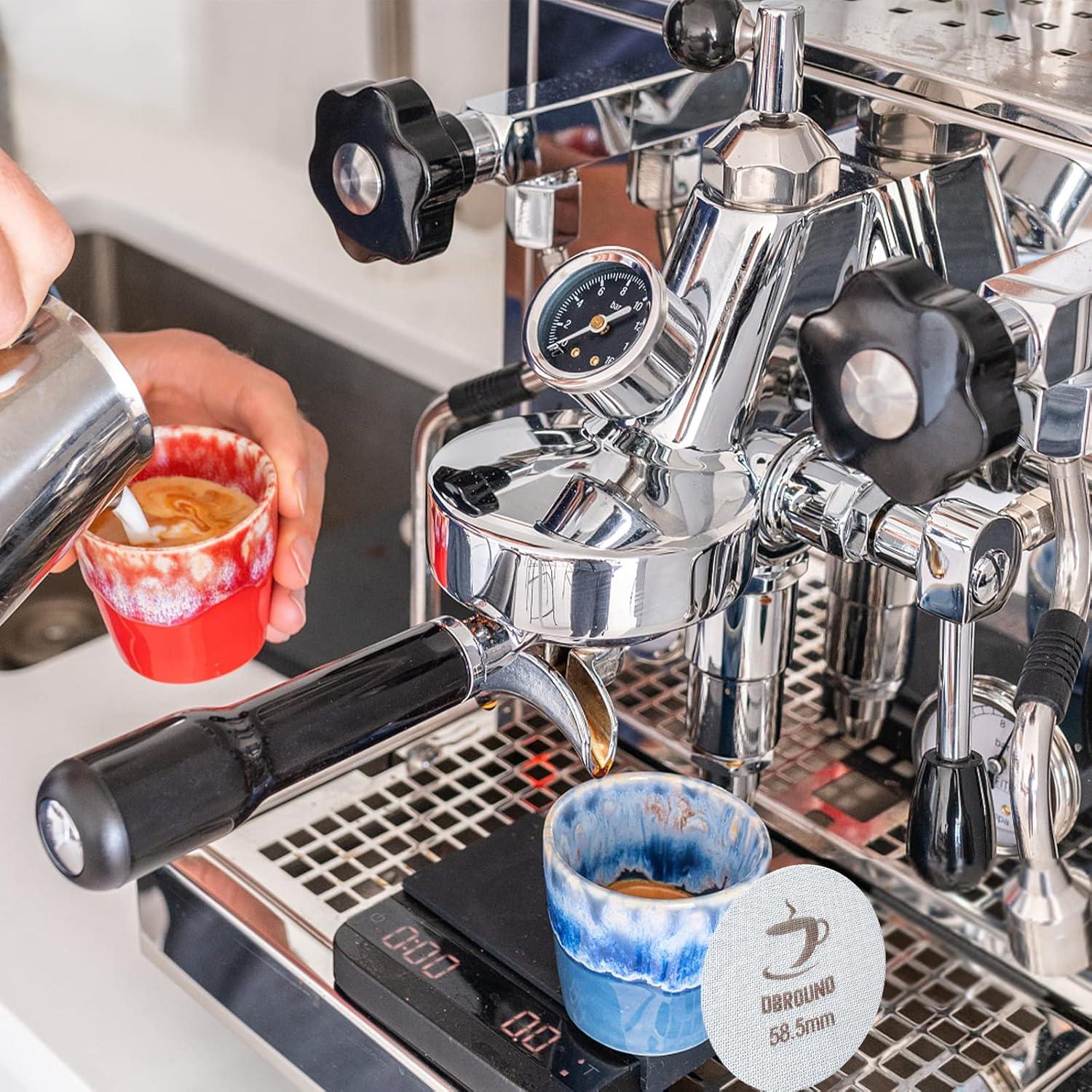 Pantalla de Puck de Espresso Dbround 53.5mm - 2 Piezas con Soporte