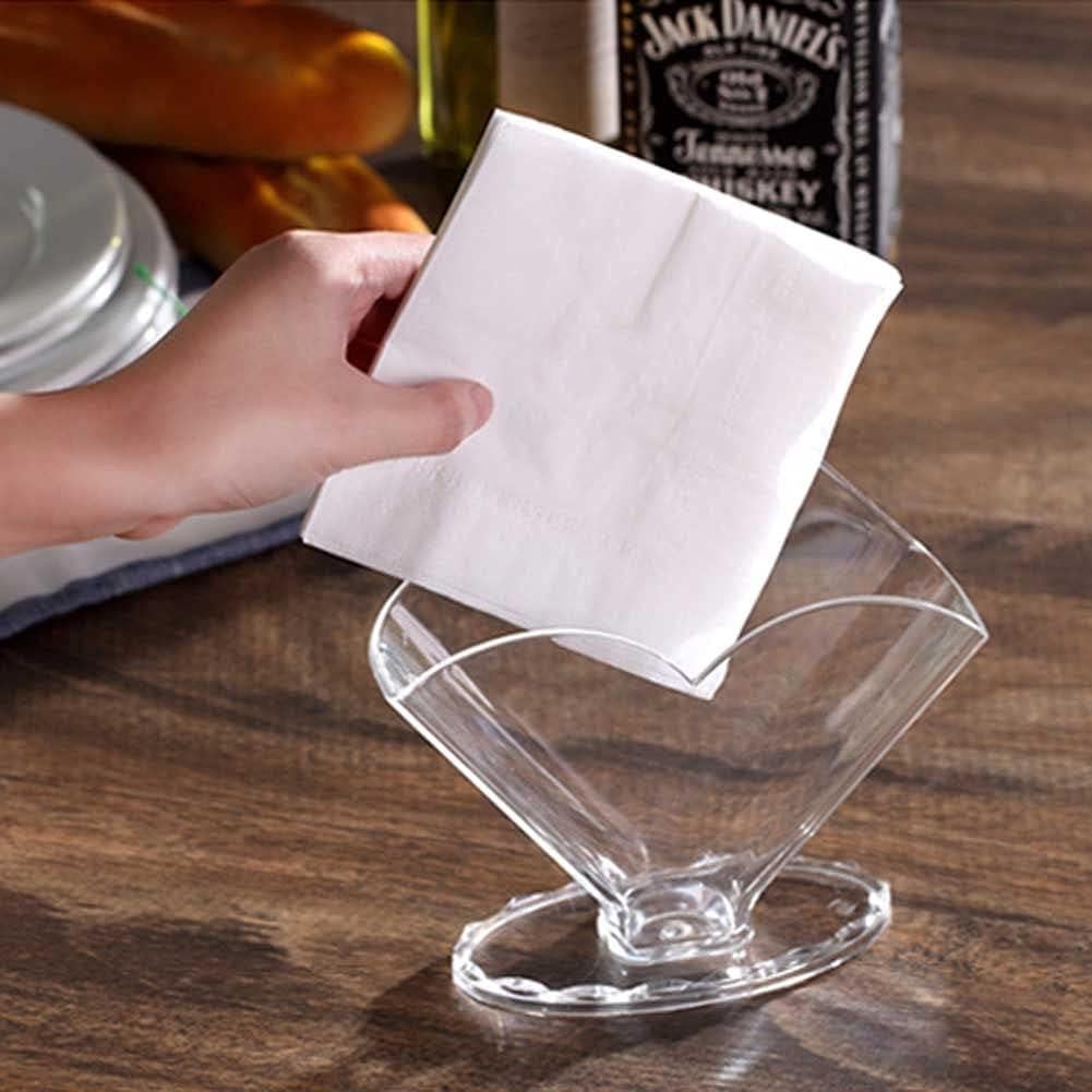 Soporte de Servilletas Acrílico Transparente 14.5x4.8x14.5 cm