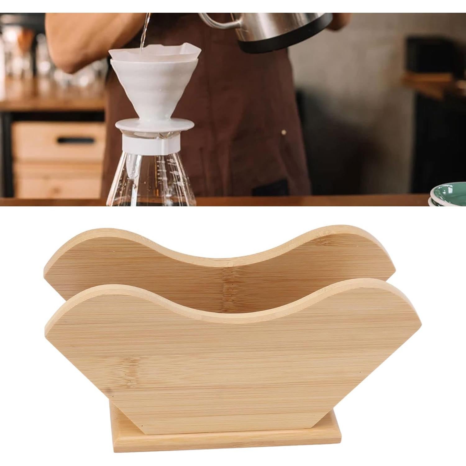 Soporte de Filtro de Café Zerodis de Madera para Chemex y Cono