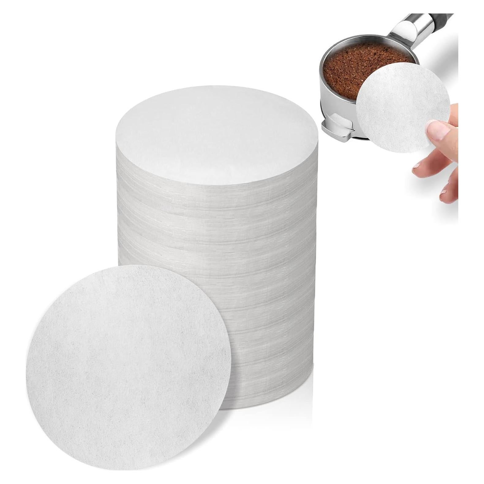 500 Filtros de Papel para Espresso Brikinte 54mm Sin Blanquear