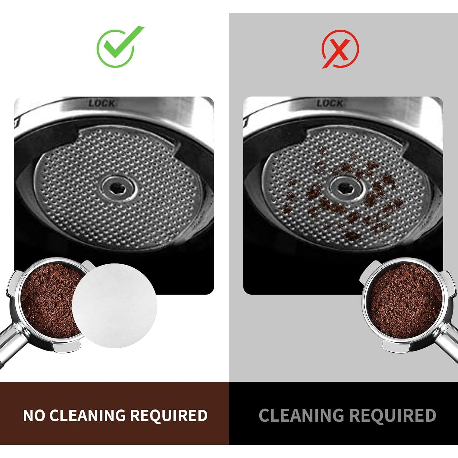 500 Filtros de Papel para Espresso Brikinte 54mm Sin Blanquear