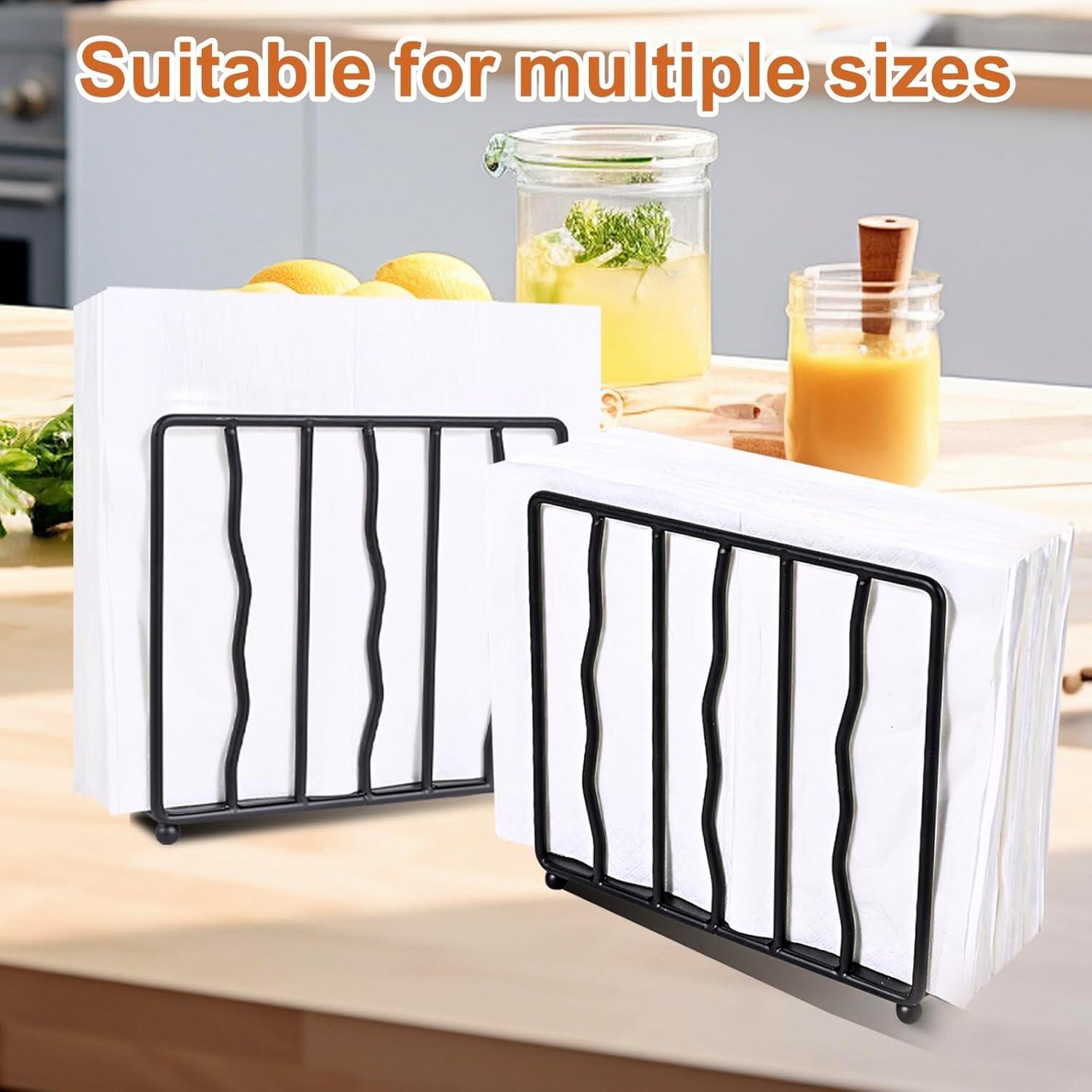 Soporte de Servilletas de Pie Moderno Mluyeri Acero Inoxidable Negro